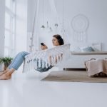 hangmat in de woonkamer